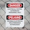Signmission Electrical Testing Bilingual Danger Sign, Plastic, 7in W x 10in L, 2PK OS-2PACK-DS-P-710-VS-1786 - alternate 6